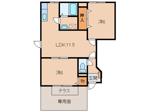 コモド・カーサたなかⅠの物件間取画像